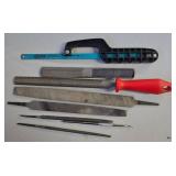 G - Collection of Hand Saws, Files, Measuring Tools, and Accessories