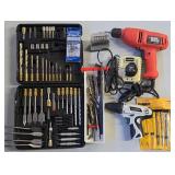 G - Black & Decker and Masterforce Power Drills with Mixed Drill Bit Sets and Charger