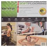 G - Multipack Interlocking Soft Flooring Mats, Diamond Plate Texture, 6-Pack Sets