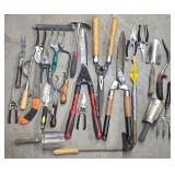 G - Collection of 24 Garden Hand Tools including Pruners, Shears and Trowels