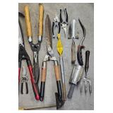 G - Collection of 24 Garden Hand Tools including Pruners, Shears and Trowels