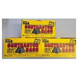 G - Lot of 3 Iron Hold Contractor Bags (42 Gal, 20ct Each) and 6 Rolls Aluminum Foil/HVAC Tape