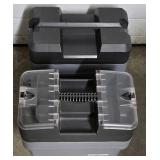 G - Set of 2 Craftsman Plastic Toolboxes with Trays