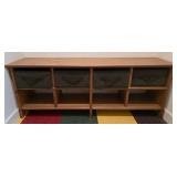 G - Mudroom Bench with 8 Compartments and 4 Fabric Bins