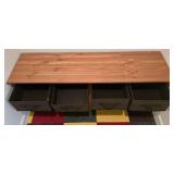 G - Mudroom Bench with 8 Compartments and 4 Fabric Bins
