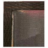 G - Set of 2 Wicker Glass-Top Tables