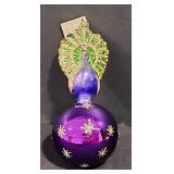 LL-CL - Christopher Radko Peacock Glass Christmas Ornament