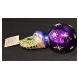 LL-CL - Christopher Radko Peacock Glass Christmas Ornament