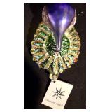 LL-CL - Christopher Radko Peacock Glass Christmas Ornament