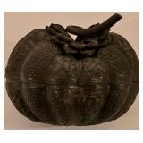 LL-CL - Vintage Brass Betel Box with Ornate Design, Indian or Cambodian