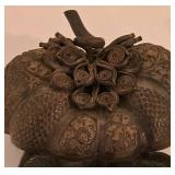 LL-CL - Vintage Brass Betel Box with Ornate Design, Indian or Cambodian