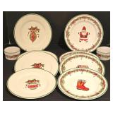 LL-TR - Traditions by Christopher Radko Holiday Celebration 8 Salad Plates and 2 Ramekins