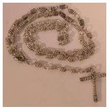 LL-TR - Set of 3 African Beaded & Woven Art Pieces: Jella Bowl, Multicolored Canister, Metal Wire Rosary with Case