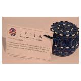 LL-TR - Set of 3 African Beaded & Woven Art Pieces: Jella Bowl, Multicolored Canister, Metal Wire Rosary with Case