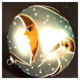 LL-TR - Set of 3 Vintage Hand-Painted Glass Christmas Ornaments