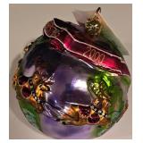 LL-TR - Christopher Radko Globe Trotter Santa Christmas Ornament 2000