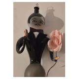 LL-TR - De Carlini Italian Mouth Blown Ornament 6.25 Inch Tall