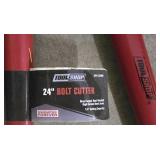 G - Hand Tool Lot with Pipe Wrenches, Bolt Cutters, Clamps, Pry Bars, and Drain Clog Tools