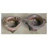 G - Garden Decor Collection: 2 Victorian Urns, Watering Cans, and Decorative Bracket