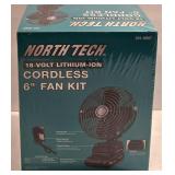 LL-FR - Vintage 12-Inch Desk Fan and Sealed North Tech Cordless 6-Inch Fan Kit