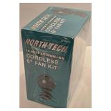 LL-FR - Vintage 12-Inch Desk Fan and Sealed North Tech Cordless 6-Inch Fan Kit
