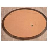 LL-FR - 30" x 40" Oval Wall Mirror with Dark Wood Frame