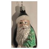 LL-FR - Christopher Radko Elfin Evening Santa Glass Ornament