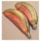 LL-FR - Pair of 6.25 Inch Glass Christmas Pickle Ornaments