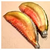 LL-FR - Pair of 6.25 Inch Glass Christmas Pickle Ornaments