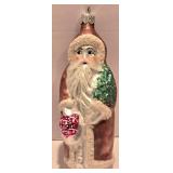 LL-FR - Bavarian Santa Glass Christmas Ornament
