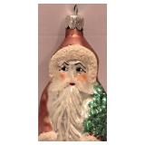 LL-FR - Bavarian Santa Glass Christmas Ornament