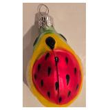 LL-FR - Set of 3 Glass Bird Christmas Ornaments with Clips and Glitter Accents