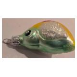 LL-FR - Set of 3 Glass Bird Christmas Ornaments with Clips and Glitter Accents