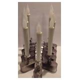 LL-FR - Set of 8 Battery Operated Candles 10.75 Inch and Philips LED Glitter Tree