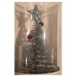LL-FR - Set of 8 Battery Operated Candles 10.75 Inch and Philips LED Glitter Tree