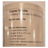 LL-FR - Set of 8 Battery Operated Candles 10.75 Inch and Philips LED Glitter Tree