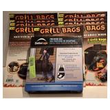 LL-FR - ShelterLogic Firewood Carrier Bag and 6 Packs Non-Stick BBQ Grill Bags