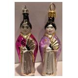 LL-FR - Pair of Christopher Radko Kim Ono Ornaments