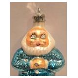 LL-FR - Vintage Christopher Radko Sleepy Time Santa Glass Ornament