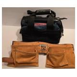 LL-FR - Craftsman Tool Bag and CLC Leather Tool Belt Pouch Set