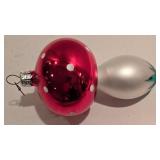 LL-FR - Vintage Glass Mushroom Christmas Ornaments Assortment