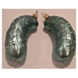 LL-FR - Set of 6 Vintage Glass Fruit and Vegetable Ornaments