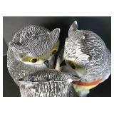 BS - Set of 3 16-Inch Plastic Owl Decoys