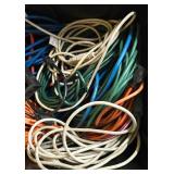 G - Bin of Extension Cords, Multi Outlet Workbench Unit, Timers and Cord Bracket