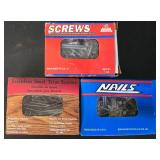 G - Assorted Nails and Screws Collection with Fasteners and Framing Nails