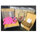 G - Garden Supplies Collection with Plant Stands, Flamingos, and More