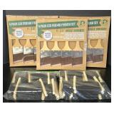 G - Lot of 3 Eco Friendly 4-Pack 2.5" Angle Paint Brush Sets and 2 Packs of Foam Brushes