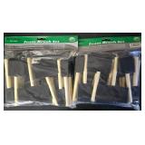G - Lot of 3 Eco Friendly 4-Pack 2.5" Angle Paint Brush Sets and 2 Packs of Foam Brushes