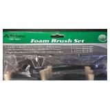 G - Lot of 3 Eco Friendly 4-Pack 2.5" Angle Paint Brush Sets and 2 Packs of Foam Brushes