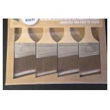 G - Lot of 3 Eco Friendly 4-Pack 2.5" Angle Paint Brush Sets and 2 Packs of Foam Brushes